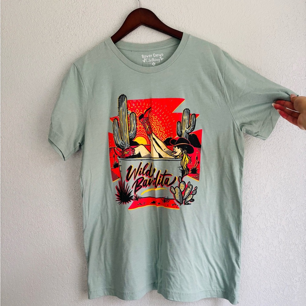 Wild Bandita Graphic Tee - Light Green